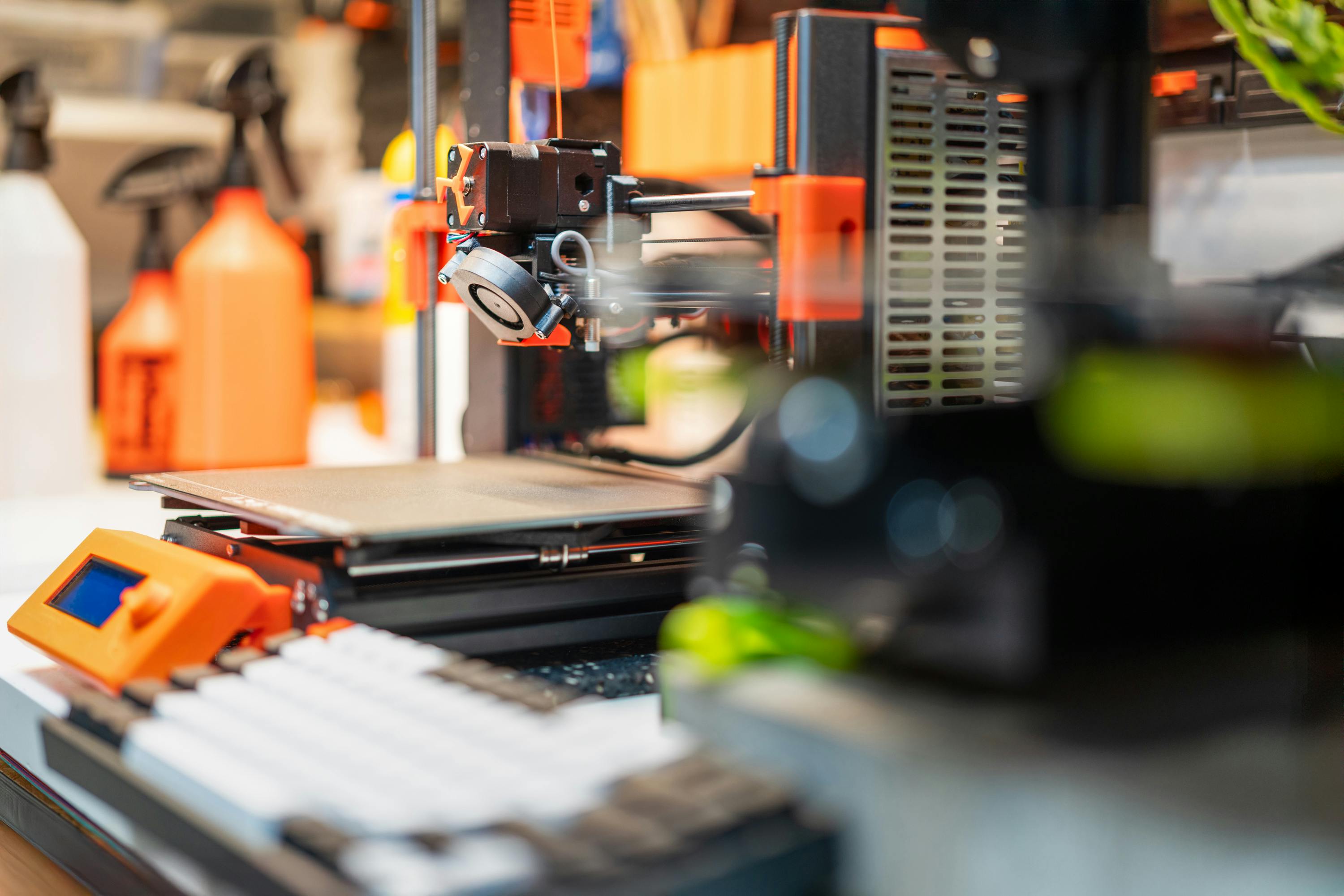 3D printer creating a prototype component