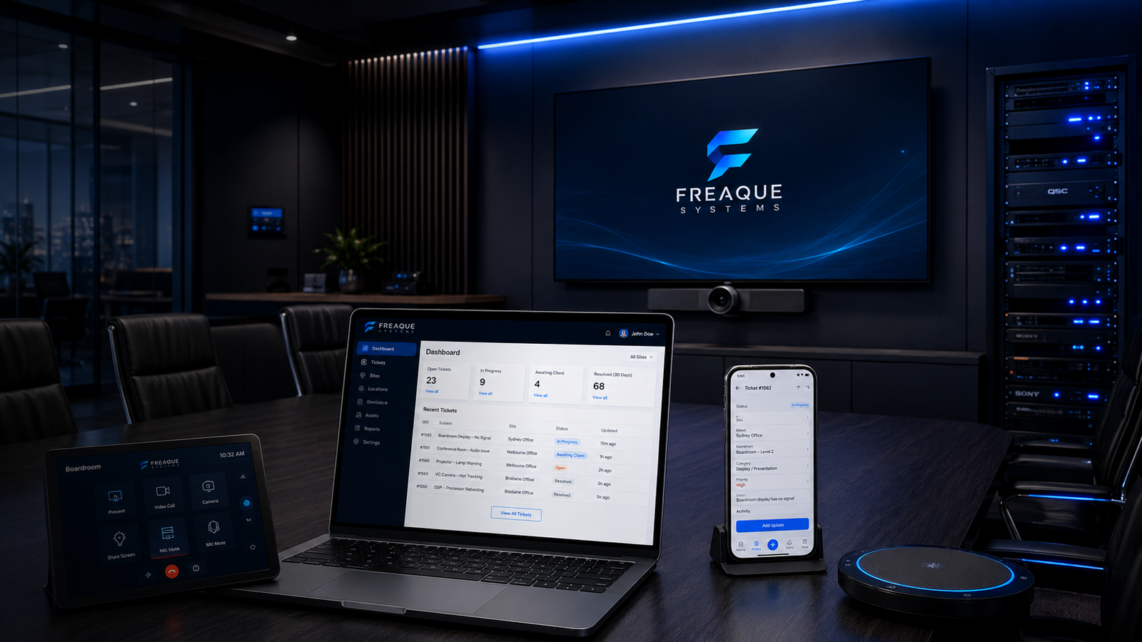 Freaque Systems commercial AV service showcase